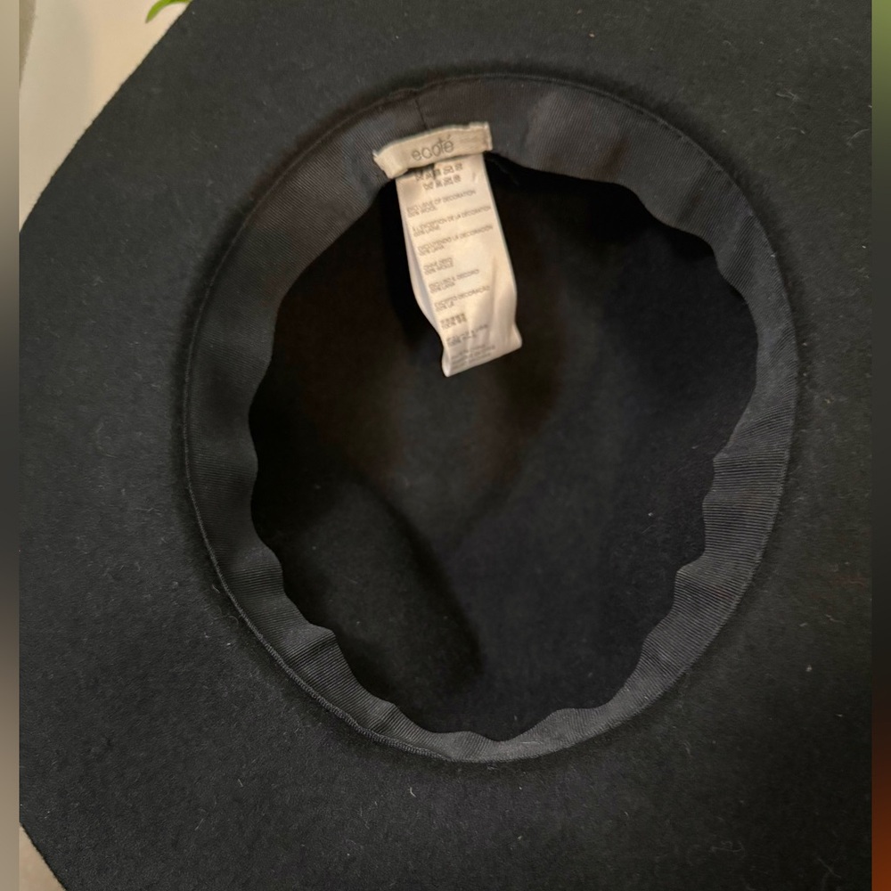 Ecote Black Felted Wool Wide Brim Hat - Picture 7 of 10